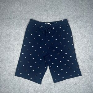 Lacoste Pajama Shorts Men S Navy Blue All Over Logo Print Sleepwear Lounge